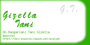 gizella tani business card